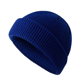 OneChance Beanie Hat for Men and Women, Warm Winter Hat, Soft Knitted Hat, Unisex Knitted Hat for Winter and Autumn, sapphire blue