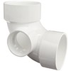 Spears PVC DWV Pipe Fitting, 1/4 Bend, Elbow with Side