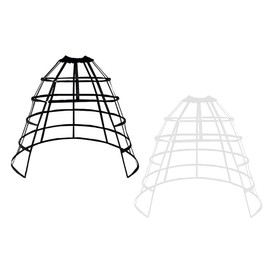 Linghe Girls Hollow Out Cage 5-Hoop Victorian Petticoat Skirt Wedding Wedding Dress, black