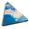 1 x Triangle Coaster - Australia World Map Flag Cork