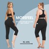 MOREFEEL Plus Size Capri Yoga Pants for Women with Pockets-Stretchy