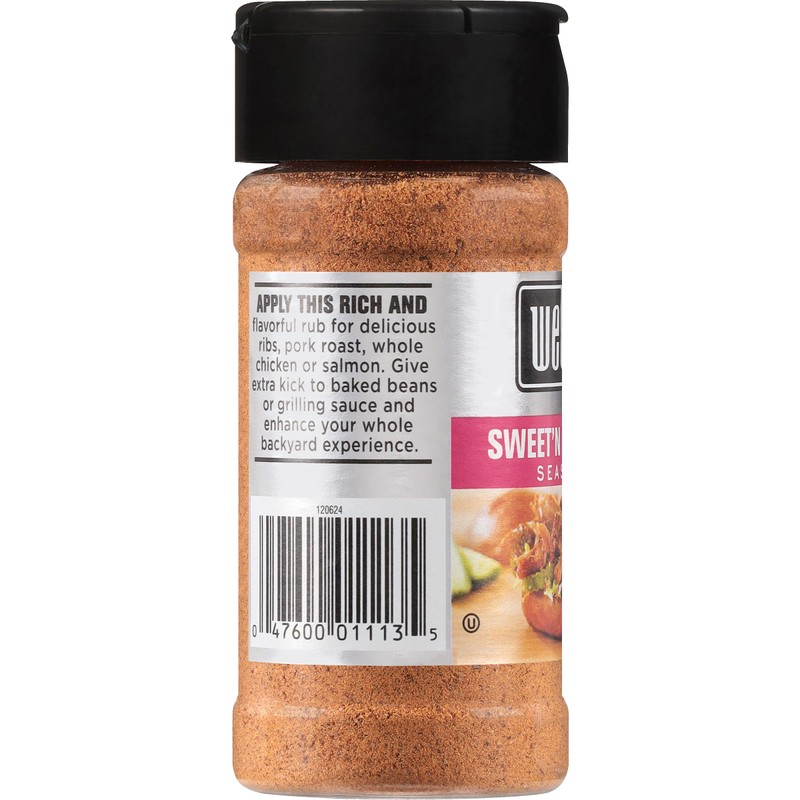 Weber Sweet'n Tangy BBQ Seasoning, 3 Ounce Shaker