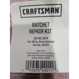 Craftsman Ratchet Repair Kit 2074 1/2" Drive 75 Tooth Quick Release  Fits: 20723