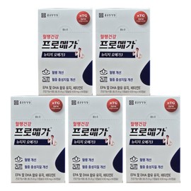 Chong Kun Dang Health Promega Nutage NTG Omega 3 430ml x 60 Capsules 5 Boxes () / 종근당건강 프로메가 뉴티지 ntg 오메가3 430ml x 60캡슐 5박스 ()