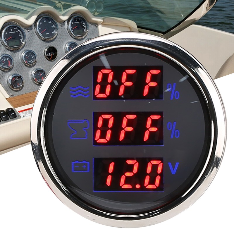 52MM/2in 3‑In‑1 Water Level Meter Sewage Gauge Voltage Instrument 0‑190Ω