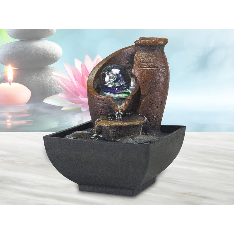 BEPER P201UTP201 Amphora Indoor Fountain with Lighting - Zen Indoor