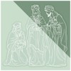 Large 460mm 'Religious Three Wise Men' Clear Static Window Cling