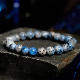 Unbranded Natural K2 Azurite 8mm Beads Bracelet Blue Healing Bracelet Gifts for Women Men