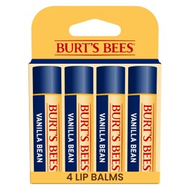 Burt's Bees 100% Natural Moisturizing Lip Balm, Vanilla Bean - 4 Tubes