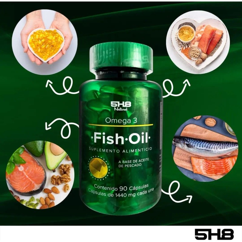 5h8 Fish Oil Omega 3 Aceite De Pescado Extra Refinado