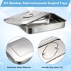OwnMy 2PCS 12 Inch Medical Surgical Trays, Stainless Steel Dental