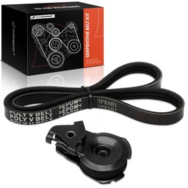 A-Premium Engine Serpentine Belt Drive Kit Compatible with Ford, Mazda & Mercury Cars - Escape 2001-2004, Contour 1995-2000, Taurus, Mystique, Sable, MPV, Tribute, Cougar, Mystique - 2.5L 3.0L