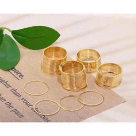 Shapenty Brass Round Beading Hoop Earring Open Bezel Pendant Hallow Frame Charms Linking Ring Bulk for Dangle Earrings Necklace Bracelet Jewelry Making Women Girl Gift DIY Craft, 80PCS (25mm, KC Gold)