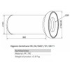 400mm Long White WC Toilet Waste Water Straight Pan Connector