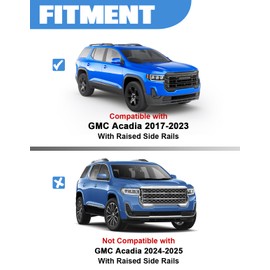 Lockable Roof Rack Cross Bars 220lb Compatible with GMC Acadia 2017-2023,Heavy Duty Aluminum Roof Rails Crossbars Cargo Bars Canoe Rooftop Black Carrier Luggage
