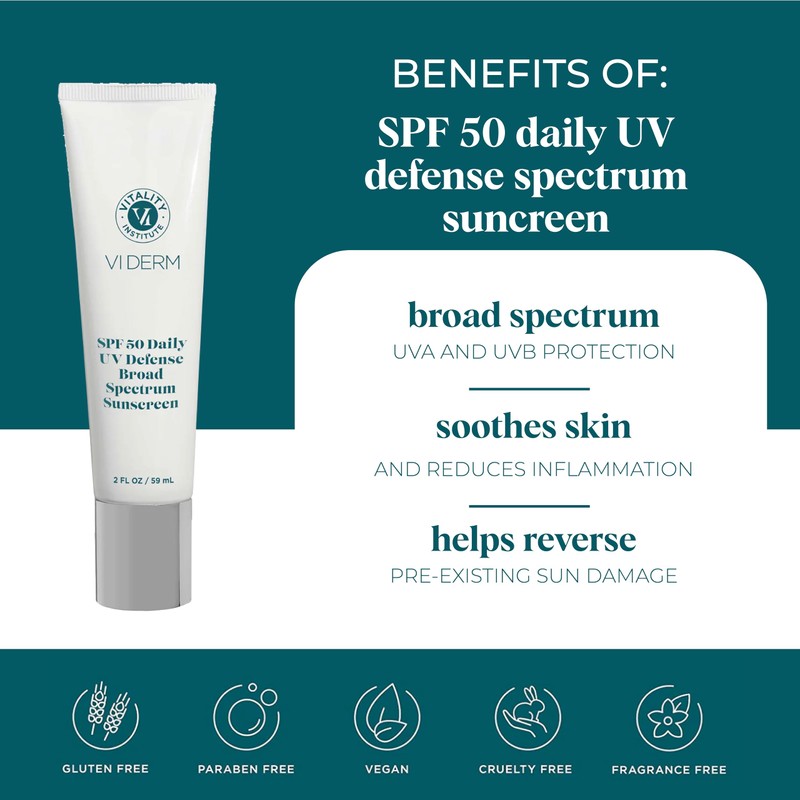 VI Derm SPF 50 Daily UV Defense Sunscreen - Broad