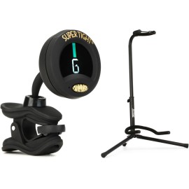 On-Stage + Snark Snark ST-8 Super Tight Chromatic Tuner + On-Stage TMP-XCG-4 Value Bundle