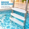 3 Pack Universal Swimming Pool Ladder Replacement Steps, Non-Slip ABS