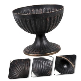 MAGICLULU European Style Vintage Art Flower Urn Vase for Wedding Decor Home and Office Centerpiece Sturdy Metal Flower Pot for Fresh and Dried Arrangements