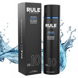 RULE No.10 Grey Reducing Anti-dandruff Volume Boost for Men &Women, Gray Reverse Hair Loss Shampoo for Thinning Hair, Natural DHT Blocker, Hair Thickening Shampoo for Thicker Fuller Hair 6.7oz