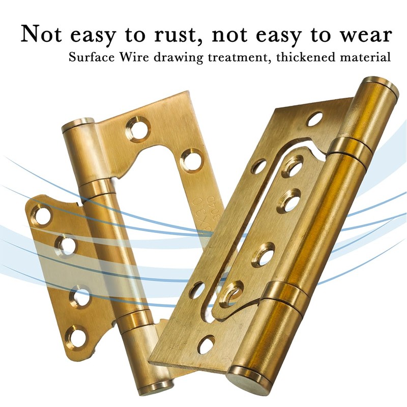 6 Packs Flush Hinges,4 Inch Ball Bearing Stainless Steel Door