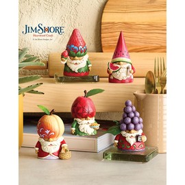 Enesco Jim Shore Heartwood Creek Fruit Grapes Gnome Figurine, 3.94 Inch, Multicolor