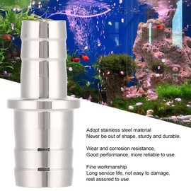 Aquarium Hose Adapter Stainless Steel Fish Tank Water Pipe Adapter Converter Aquarium Tubing Pipe Connector Hose Joint Fittings(12mm to 16mm)