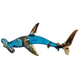 Mr_air_thai_Glass_Blown Tiny Crystal Sharks Hand Blown Clear Glass Art Shark Figurine Animals Collection Glass Blown