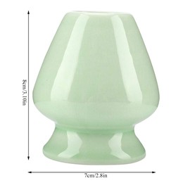 TOPINCN Matcha Tea Whisk Holder Ceramic Matcha Whisk Stand Japanese Tea Ceremony Matcha Whisk Holder for Matcha Tea Set Accessories(Green)