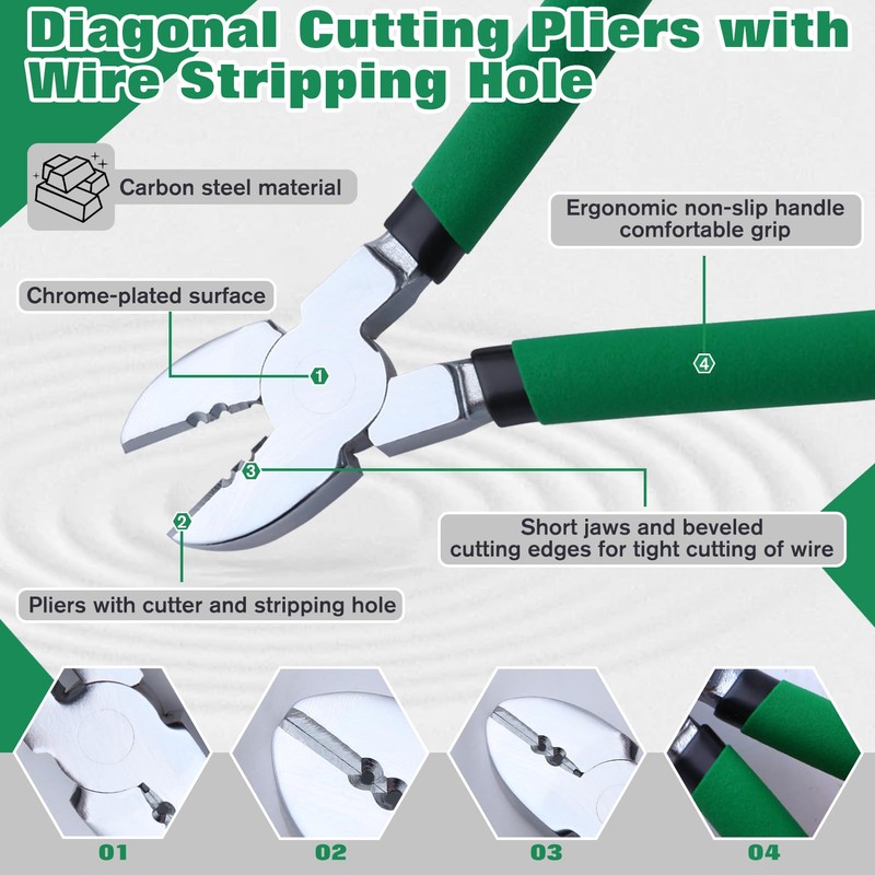 INJOYTEC 6 Inch Nipper, Hobby Nipper, with Wire Stripper Function,