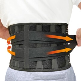 Helcynas Corset, Lumbar Supporter, 5 Sizes, Lumbar Spine, Pelvis, Double Belt, Pressure Type, Posture, 2XL Size