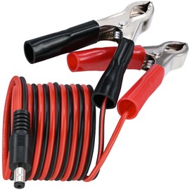 Yeebline DC 5.5 2.1mm Battery Clamps Extension Cable, 5FT 16AWG 12V DC Battery Alligator Clips DC Connector Male to Battery Clamp-on Car Charger Power Supply Adapter Cord