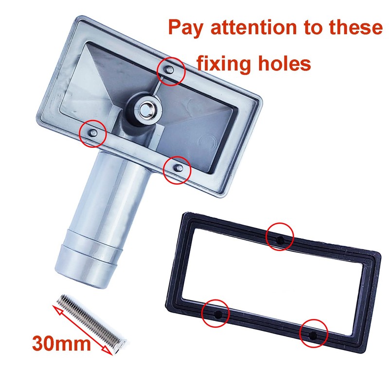 2x Overflow Pipes, Overflow Tube for Sink Extendible, Square Interface