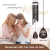 Cardinal Memorial Wind Chimes for Loss of Father, 32" Large