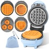 Baker's Friend 4 in 1 Mini Waffle Maker with Removable