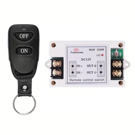 DC 12V 40A Relay Remote Control Switch, 433Mhz 1CH Remote Control Wireless Switch for Industrial Control and Low Voltage Power Systems & More