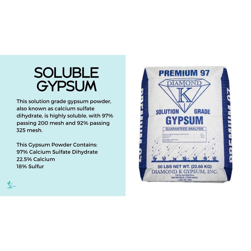 5 Pounds Diamond K Gypsum Soluble Grade Fertilizer Powder