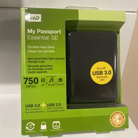 Western Digital WD - My Passport Essential SE 750 GB 3.5" External Hard Drive - Black