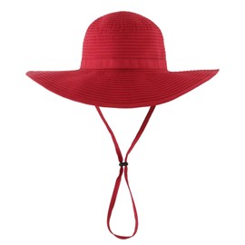 Connectyle - Sombrero de protección solar plegable para niños, sombrero de verano para niñas, Fucsia, 2-4 Años