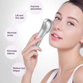 Facial Massage Device, TOUCHBeauty Eye Massager 2 in 1 Anti-Ageing Ultrasonic Device Face Hot/Cool Treatment for Face Care Anti-Wrinkle AG-1589A