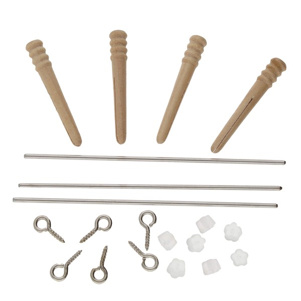 The Beadsmith Little Ricky Beading Loom Accessories Pack, Includes Warp Pegs, Warp Rods, Metal Pegs and Rubber Caps, for Making Jewelry and Beading Bracelets