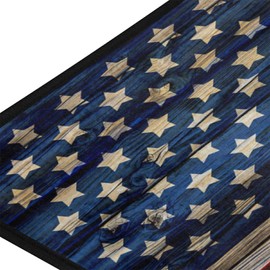 Naanle 4th of July Kitchen Floor Mat Wooden American Flag Non Slip Absorbent Comfort Standing Mat Kitchen Runner Rug for Hallway Entryway Bathroom Living Room Bedroom 39 x 20 Inches