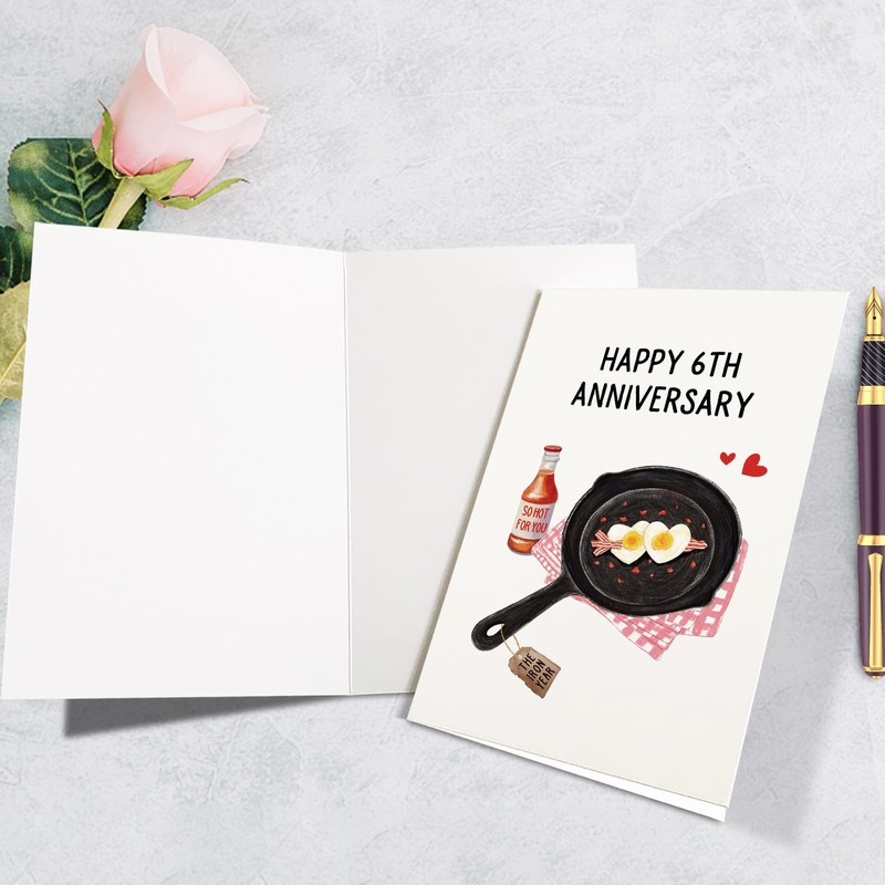 Funny Pun Iron Anniversary Card, Humorous 6 Year Wedding Anniversary