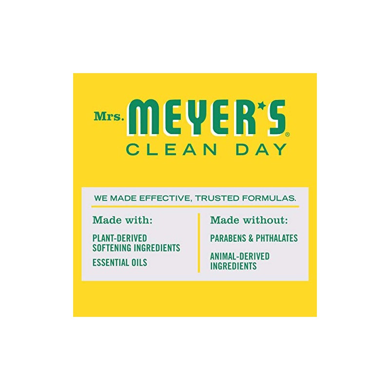 MRS. MEYER'S CLEAN DAY Dryer Sheets, Fabric Softener, Reduces Static,