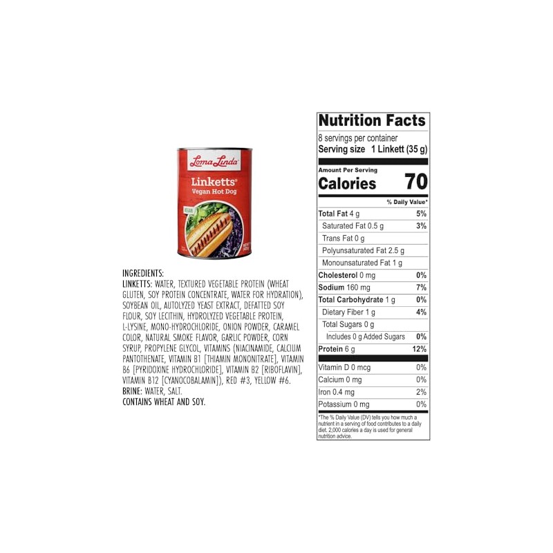 Loma Linda - Plant-Based Meats (Linketts® (15 oz.), 6 Pack)