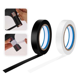 2 Rolls Grip Finishing Tape, 0.39 Inch × 11 Yards PVC Tennis Badminton Racquet Grip Tape Tennis Racket Wrap Grip Accessories Vinyl Extra Raquet Finishing Grip Sticky Seal for Tennis Badminton