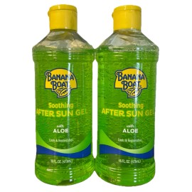 Banana Boat 2- Banana Boat Soothing After Sun Gel w/ Aloe 16 oz Ea Cools & Replenishes