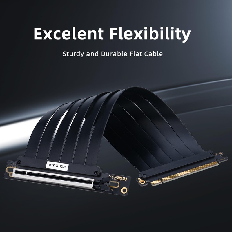 BTBcoin PCIe 3.0 x16 Riser Cable 200mm - RTX 3070/3060/GTX