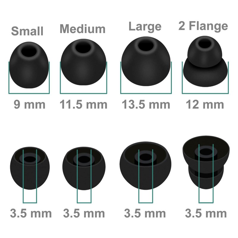 8 Pairs Powerbeats Pro Ear Tips Buds, 4 Size Replacement
