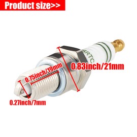 SOAJEE Spark Plug F6RTC F6TC for Generator 3000 3500 4000 4375 GP3250 GP3300 GP5500 GP6500 GP8000E 6000 6500 7000 8750 9000 9500 Predator 212 0H33750169 012020003300 7133961 80-0414 8M0114747 10PCS